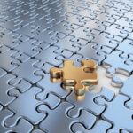 Puzzle 3D. Innovate, differentiate business background